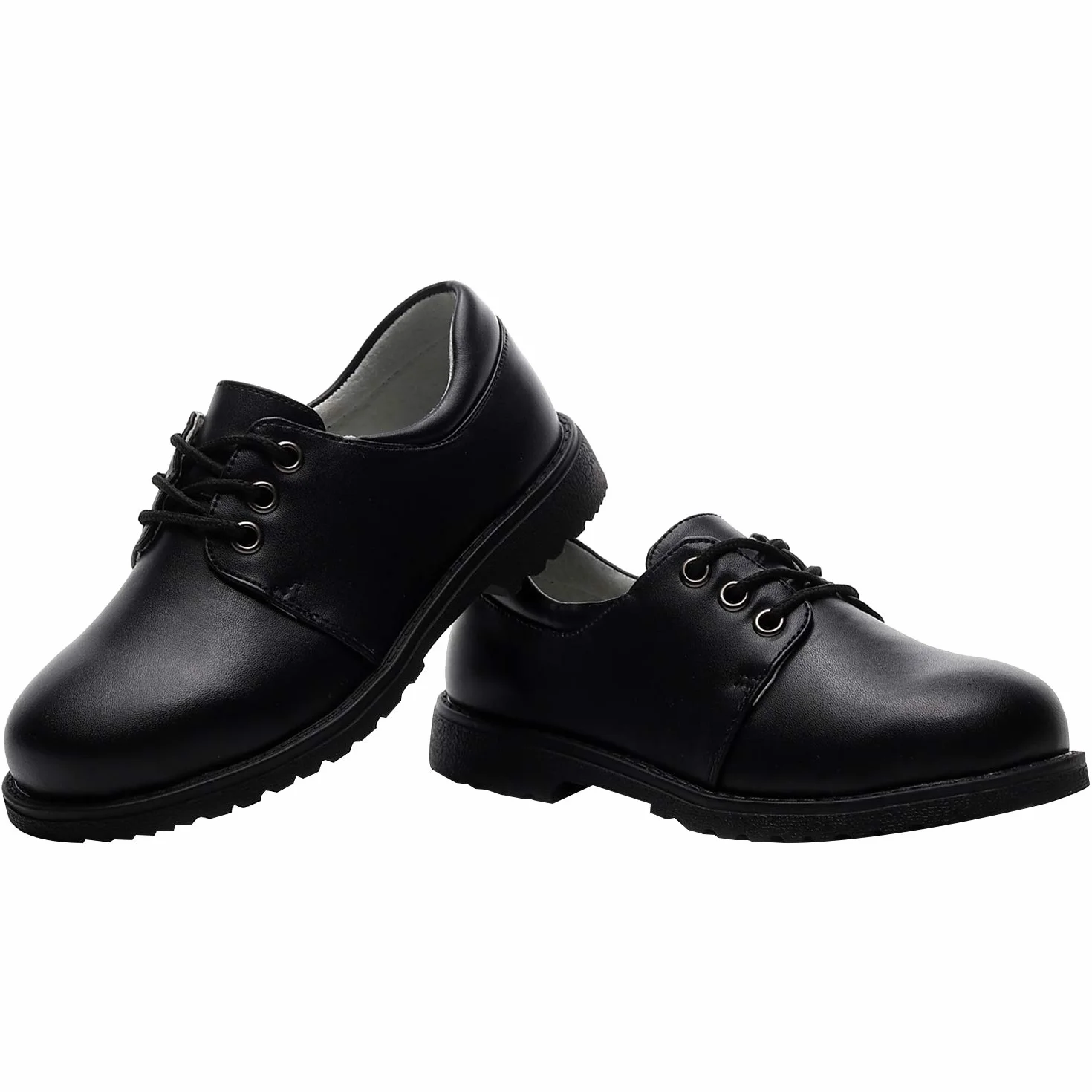 rismart Ragazzi Punta Rotonda Oxfords Formale Vestito Scuola Scarpe Stringate Basse
