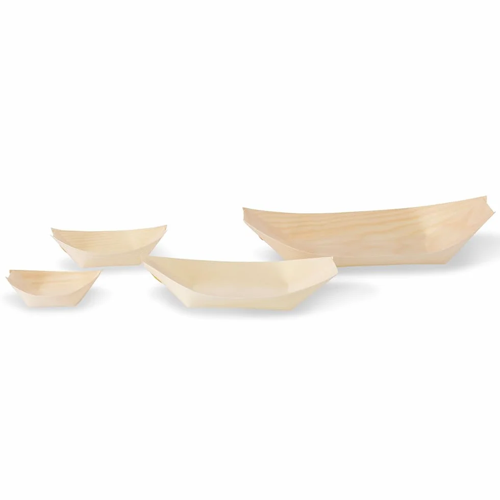 GREENBOX 100 ciotole in legno di pino biologico monouso compostabili per fingerfood