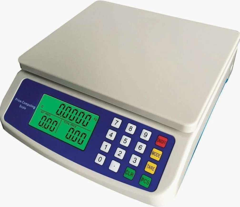 Bilancia da Cucina Digitale da 30 kg/1 G, Bilancia di Precisione Digitale LCD, Calcolo Elettronico dei Prezzi, Bilancia Commerciale da Negozio, Funzione Tara
