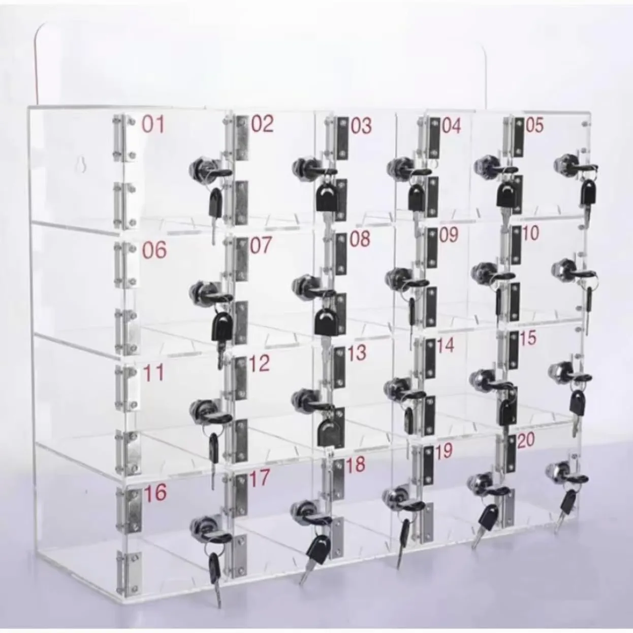 Mobile contenitore per cellulari Mobile contenitore in acrilico con 6-60 scomparti per cellulari Installazione a parete(15)