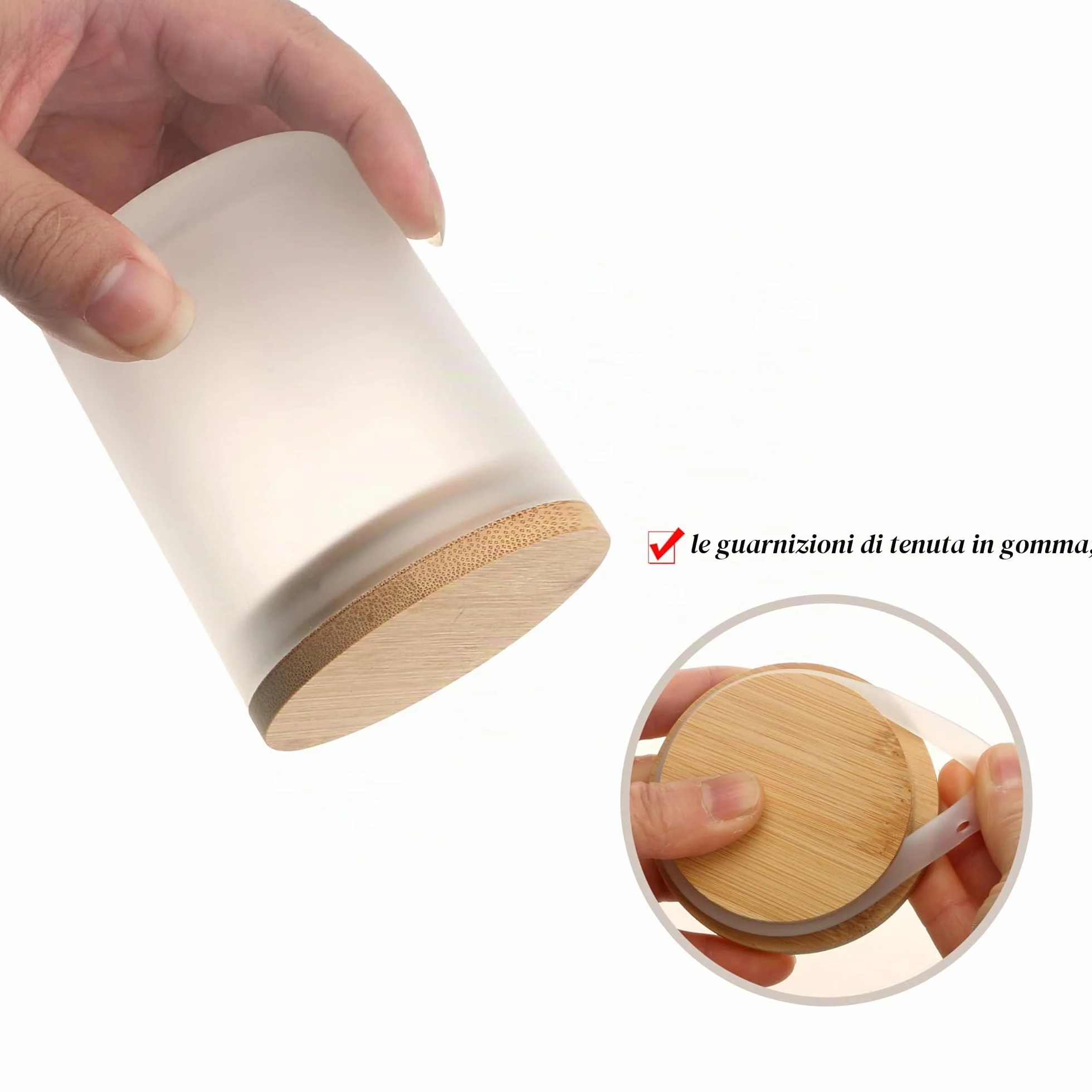 MILIVIXAY 20 barattoli vetro smerigliato 200 ml per candele spezie