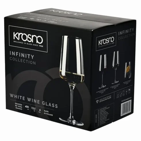Crystal Glass bicchieri da vino bianco e frizzante set di 6 vetro senza piombo lavabili in lavastoviglie