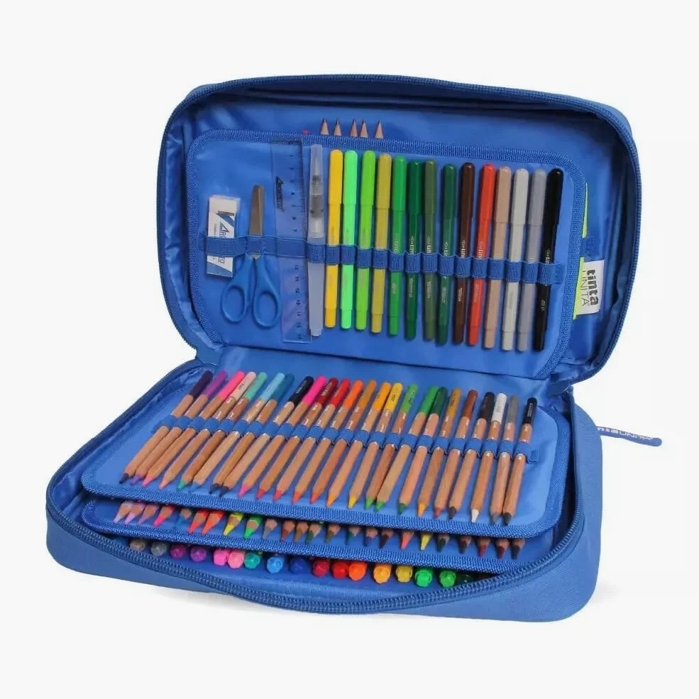 tinta unita Art Box Deluxe SKYLINECOLOR valigetta 174 pz: 24 pastelli acquerellabili - 72 pastelli - 24 brush bipunta - 36 pennarelli - 5 evidenziatori - 4 penne i'm - disponibile Nero o Rosa (Rosa)