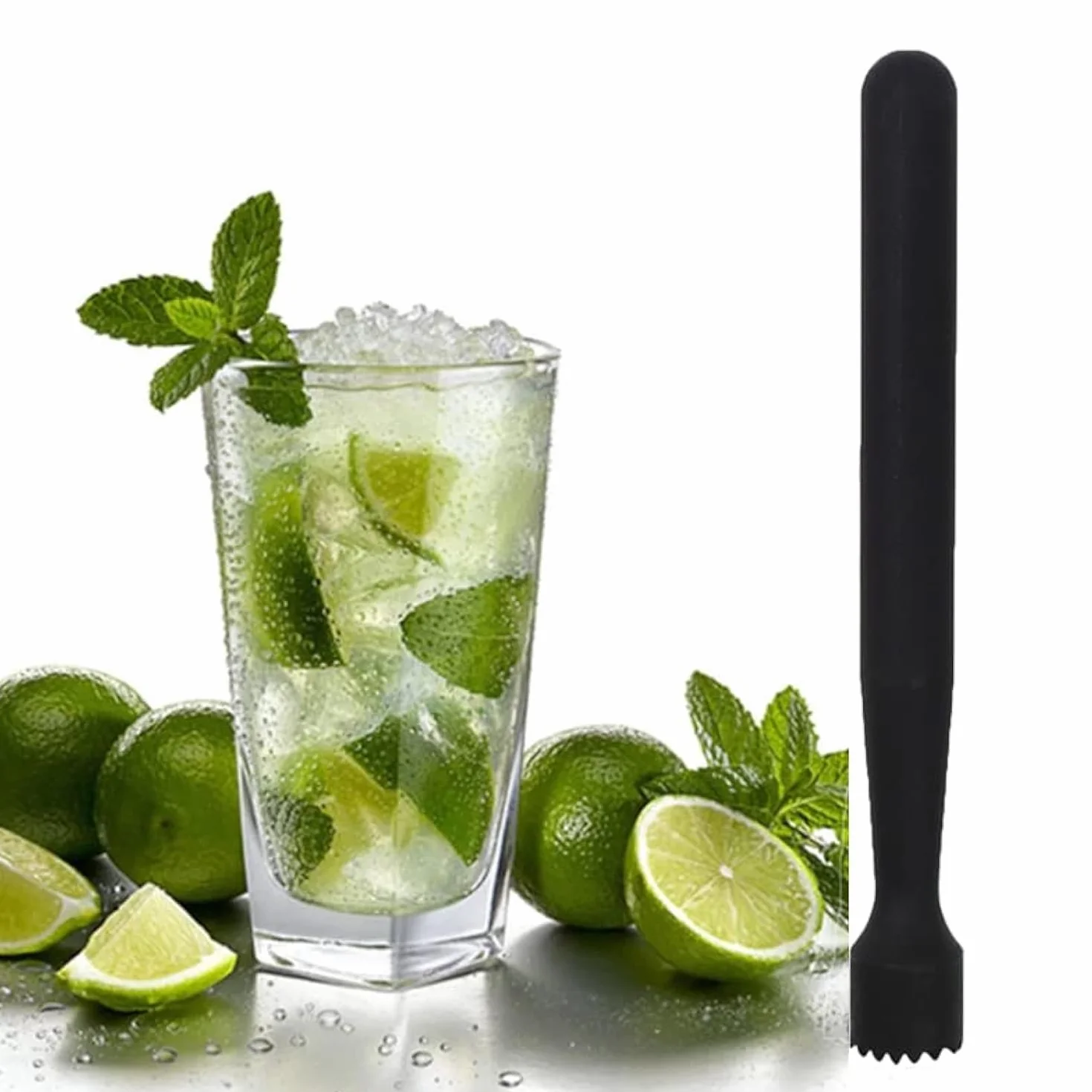 TMRBBesty Muddler Nero per Cocktail,Pestello da Cocktail,Cocktail Muddler,Professionale Pestello da Cocktail,per Creare Deliziosi Mojito e Altre Bevande a Base di Frutta