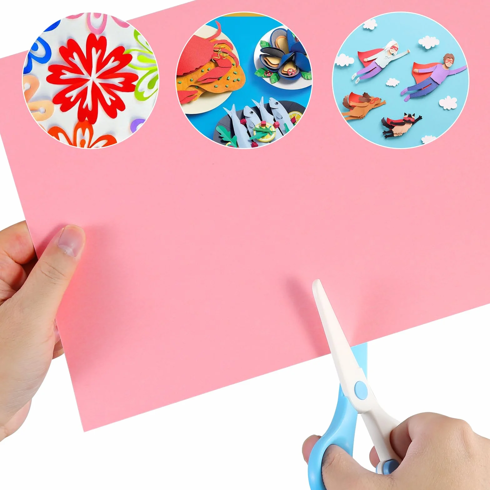 Set cartoncini colorati A4 60 fogli origami 250g/m² 20 colori per bambini