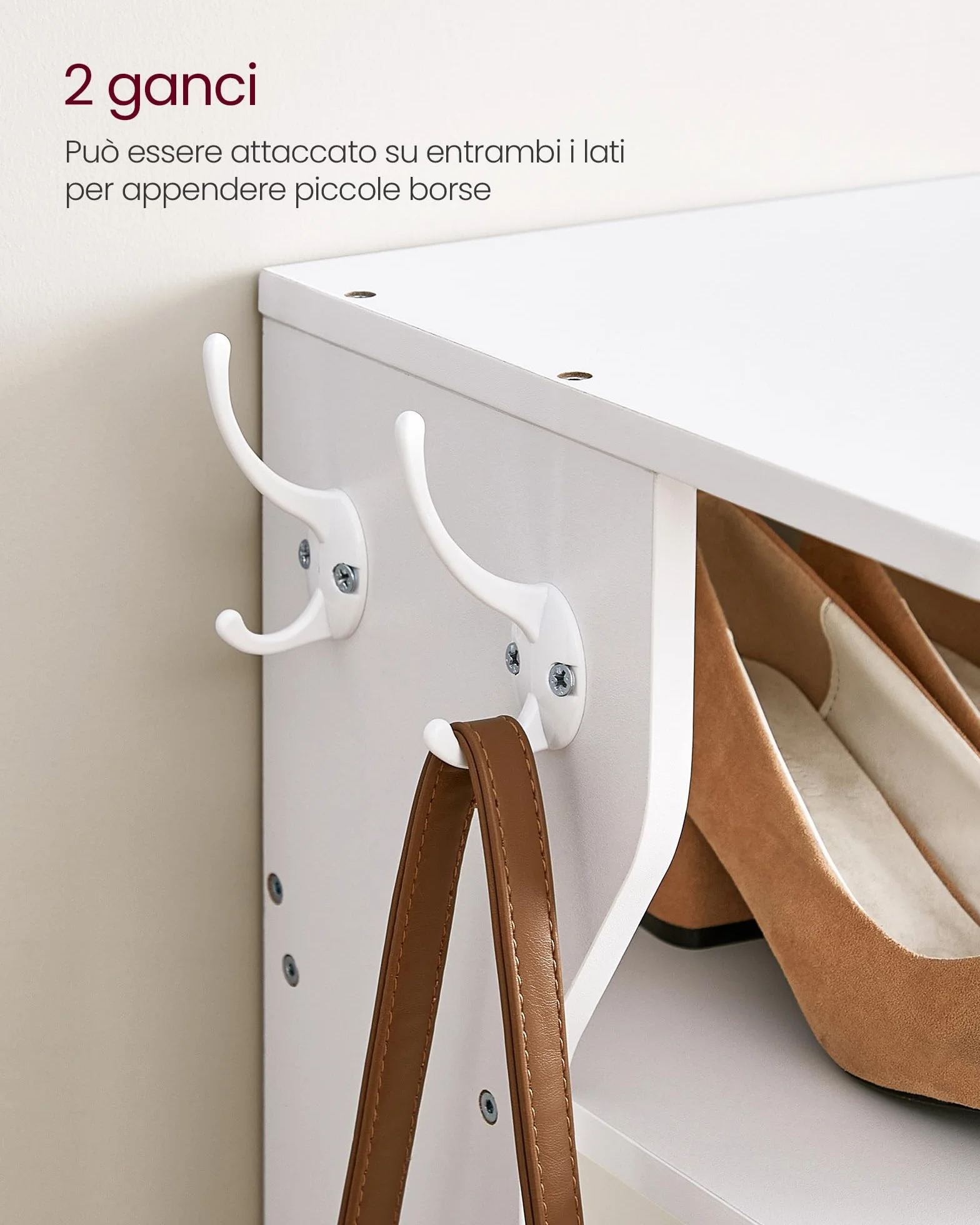 VASAGLE Scarpiera 7 Livelli Stretta Bianco LBS200T14