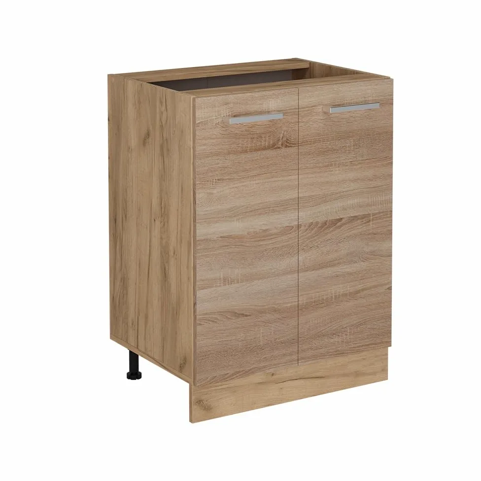 Vicco Mobiletto base cucina R-Line, Sonoma, 60 cm senza piano di lavoro, per la libera combinazione all'interno di sistemi cucina modulari