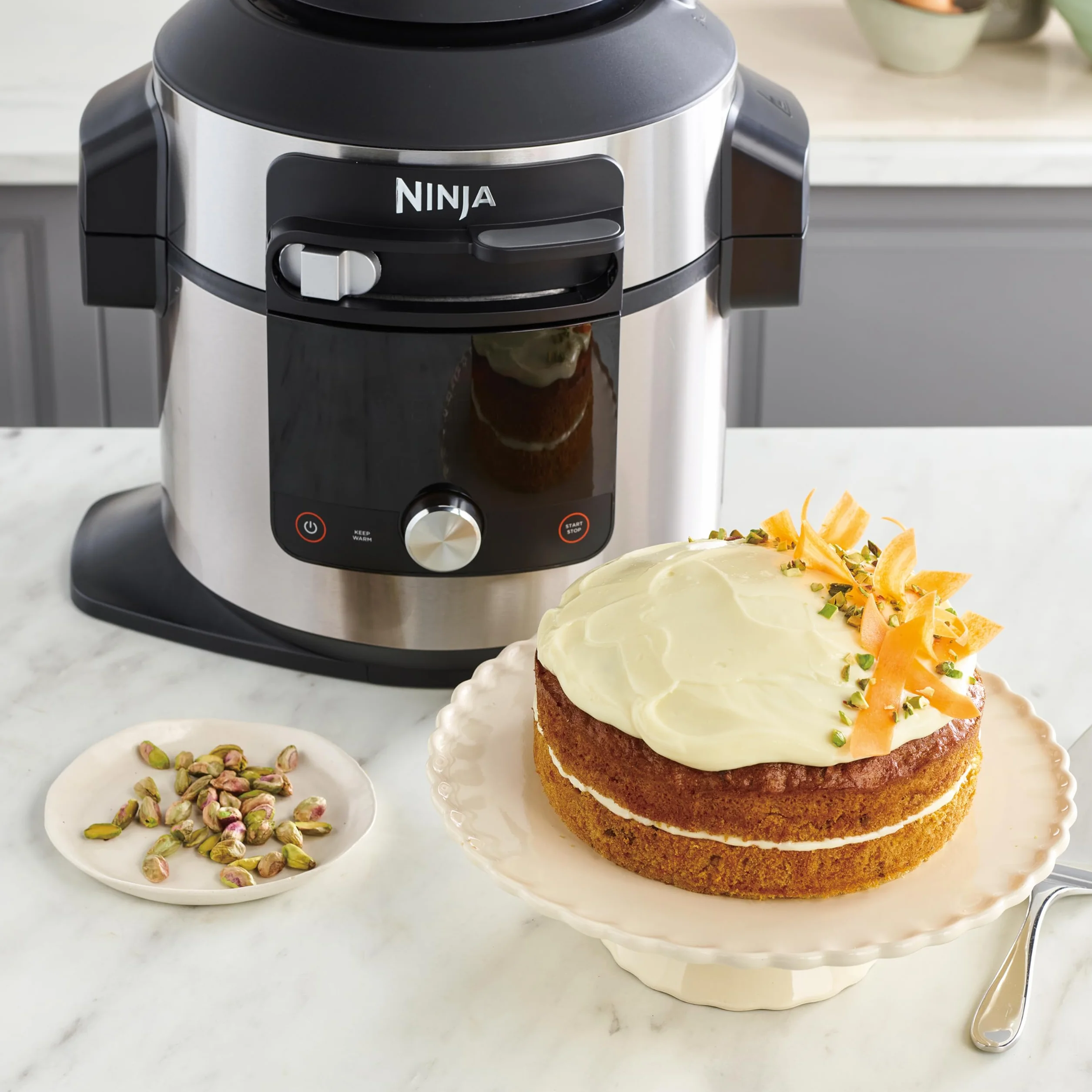 Ninja Foodi MAX Multicooker 7.5L OL750EU - SmartLid, Sonda Digitale, 14 Funzioni, Pentola a Pressione, Friggitrice ad Aria, Acciaio