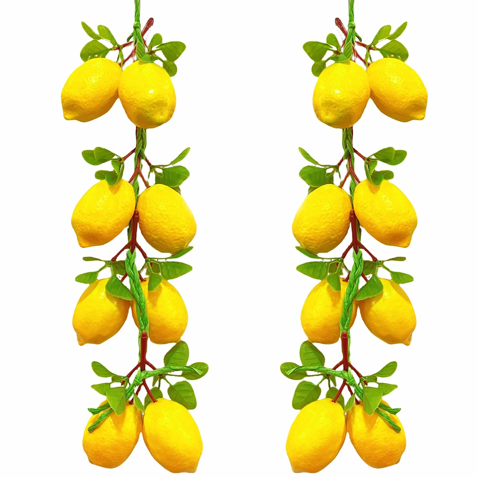 Limoni Artificiali Frutta Finta Confezione da 2 Corde Appendere Decorazioni Casa Cucina Oggetti Fotografici