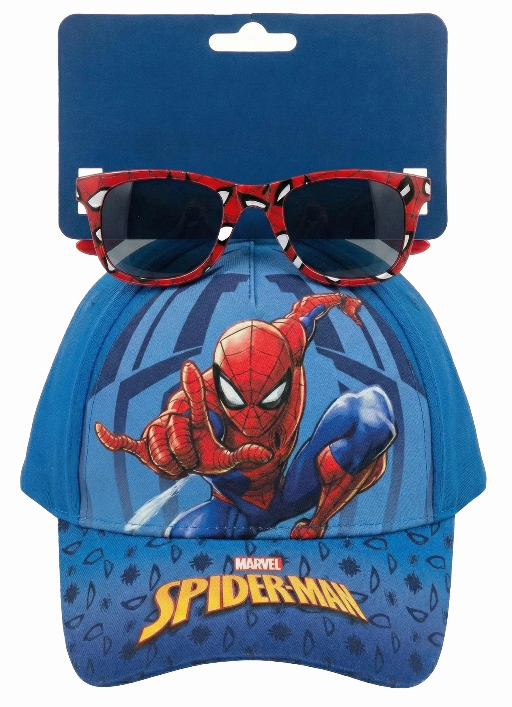 Clondo Set Cappello con Visiera e Occhiali da Sole per Bambini (3-8 Anni) | Kit Estivo Personaggi Ufficiali | Berretto 100% Cotone e Occhiali Protezione UV | Idea Regalo