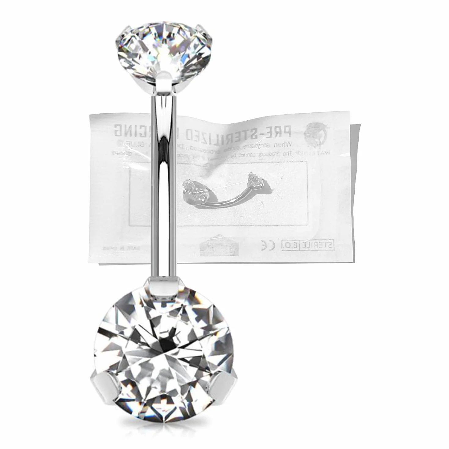 WARRIOR Piercing Ombelico STERILE Acciaio Chirurgico 316 L Banana