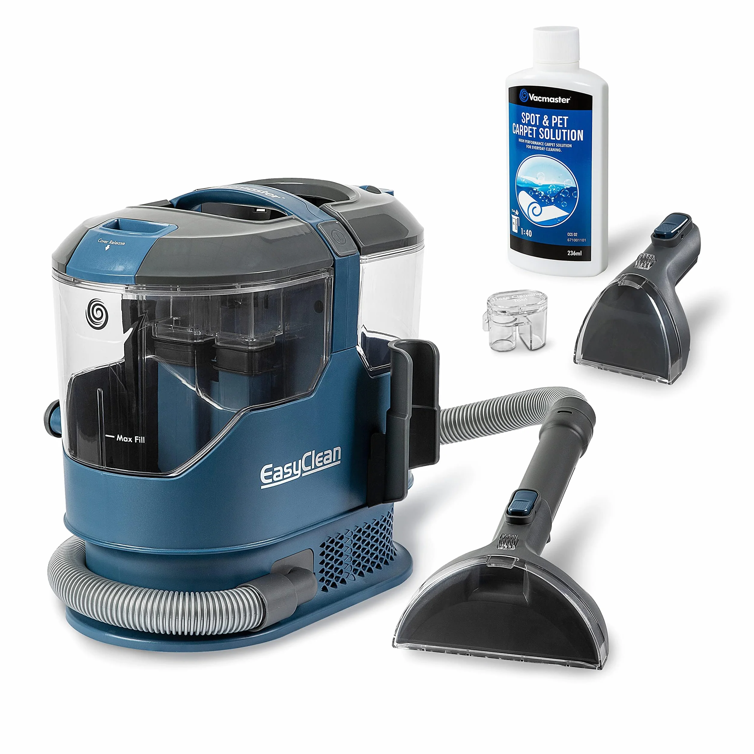 Vacmaster SCA0801 Lavatappeti Detergente per Tappezzeria & Macchie | Aspirapolvere umido e secco Potenza detergente Per divani, tappeti, tappezzeria, automobili | 800 W
