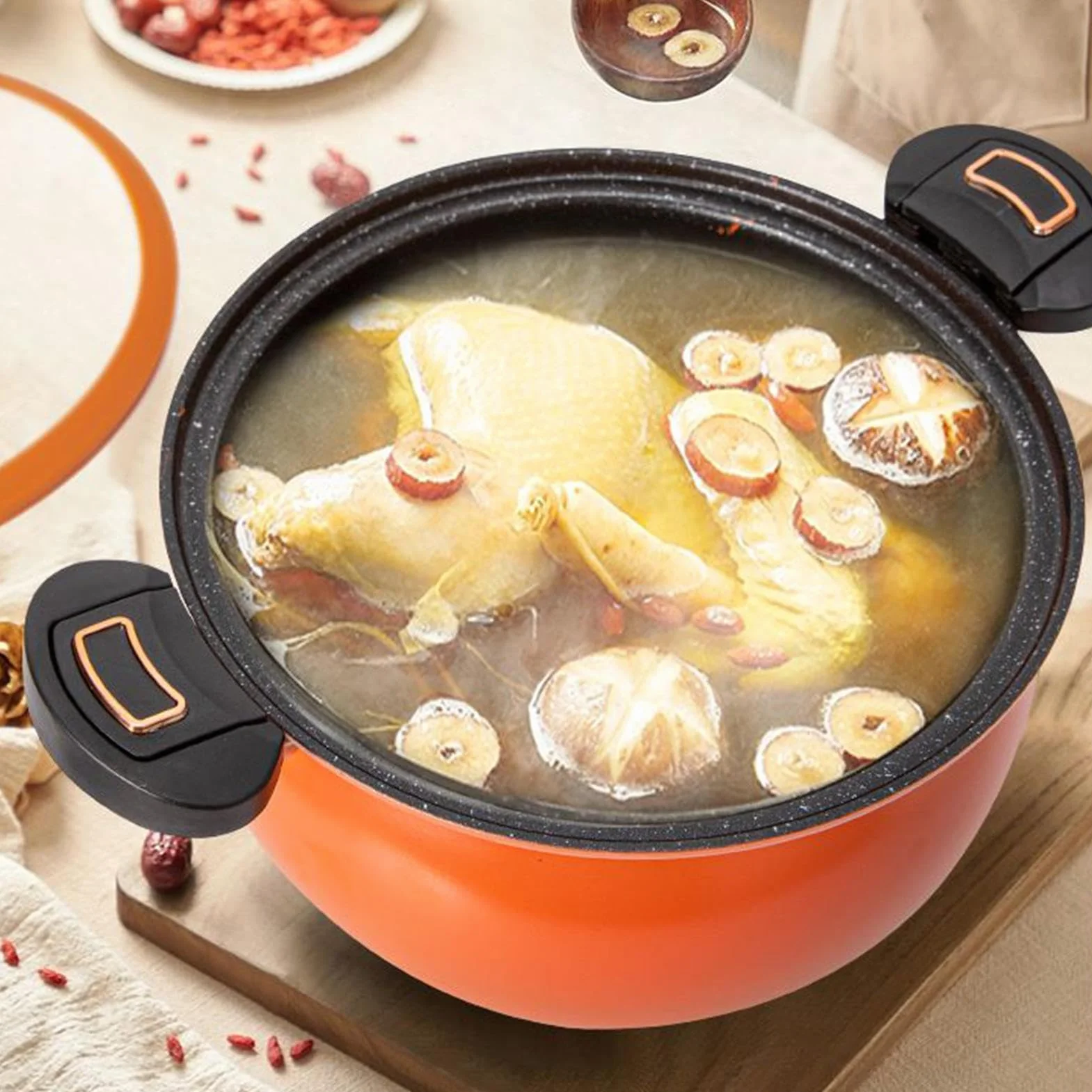 Pentola a Pressione Piccola con Coperchio Trasparente per Cucina, Zuppe e Stufati