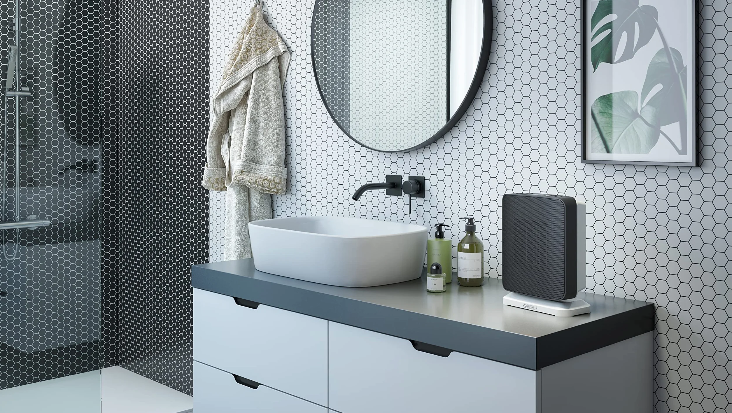 Olimpia Splendid Caldo Trendy Termoventilatore Ceramico 1800 W 220-240 V Bianco Nero