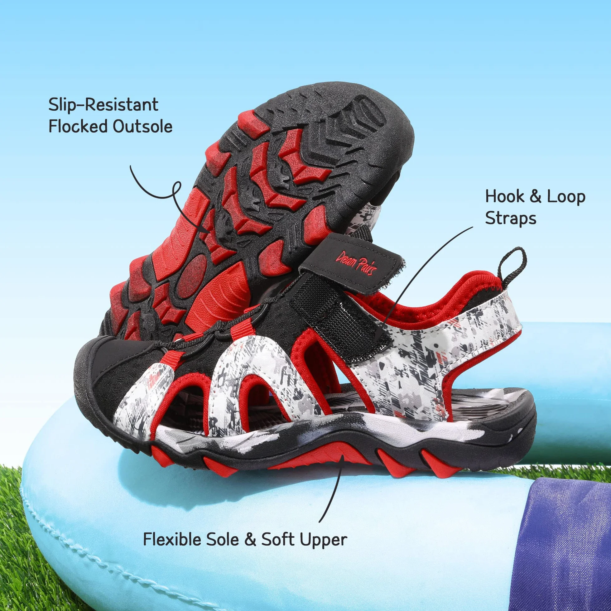 DREAM PAIRS Sandali Sportivi Estivi per Bambini e Ragazzi - Scarpe da Trekking Esterno con Punta Chiusa