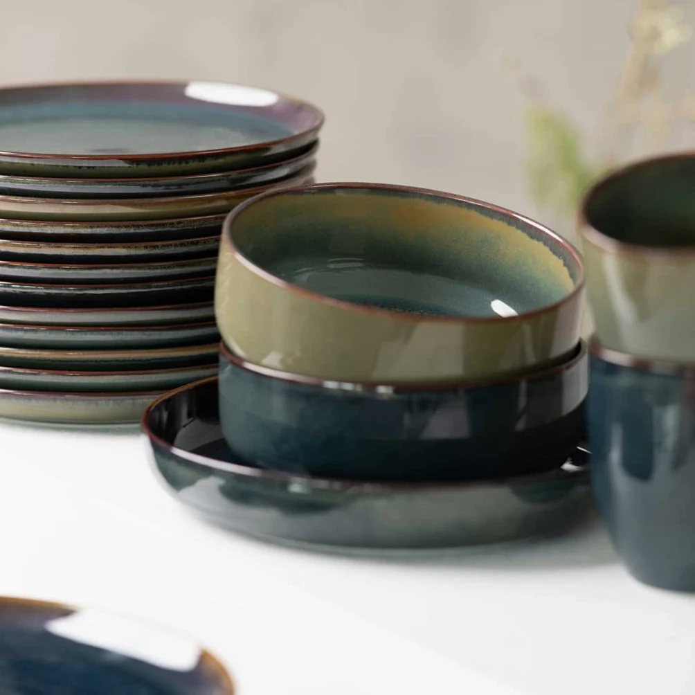 like. by Villeroy & Boch Crafted Breeze set da colazione, 6 pz., per 2 persone, verde