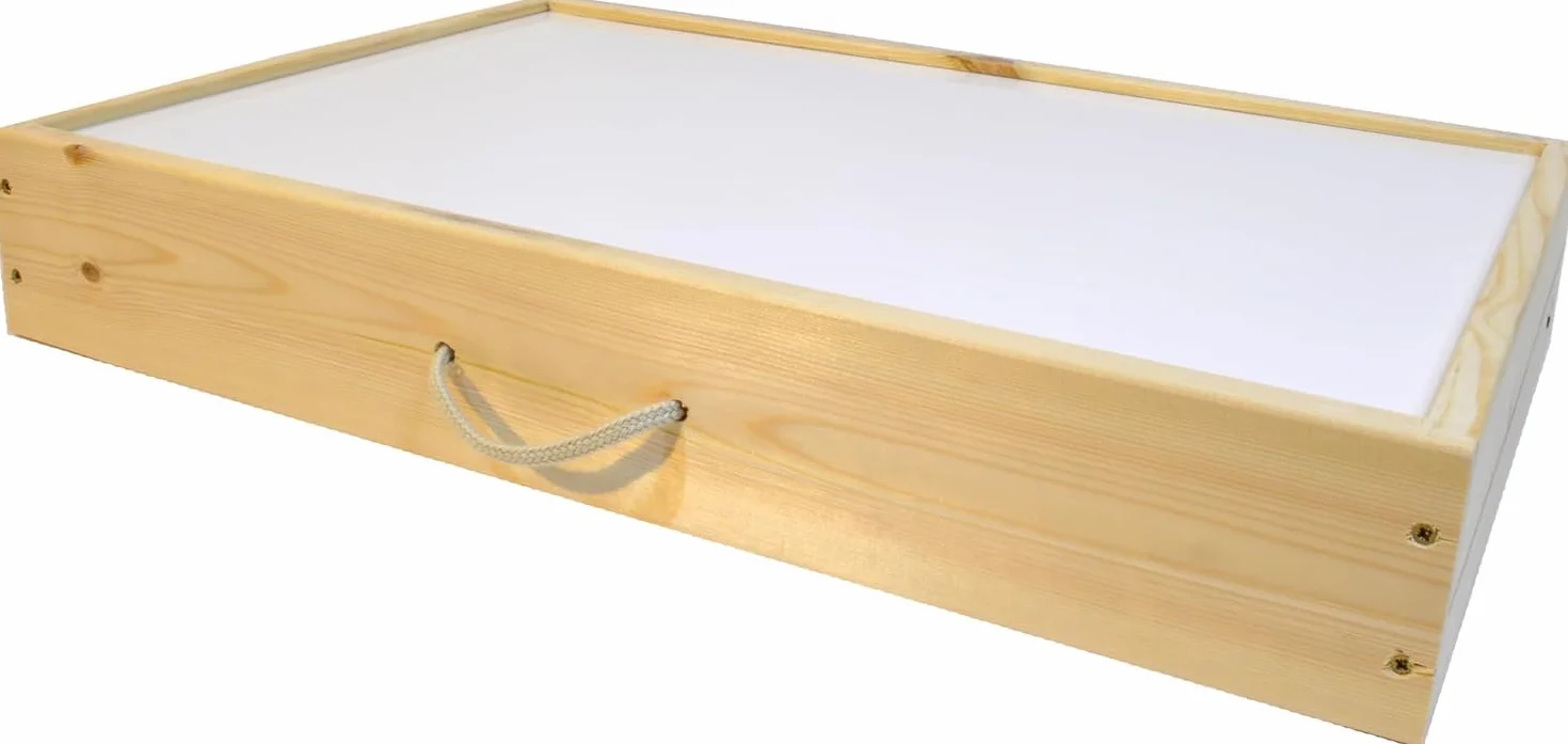 Tavolo luminoso Montessori 60x40 cm giocattolo educativo in legno luce LED