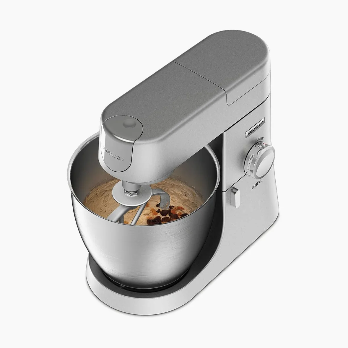 Kenwood KVL4100S Impastatrice Planetaria Chef XL con Ciotola da 6,7L, 3 Ganci di Miscelazione, Personalizzabile con oltre 25 Accessori Opzionali Acquistabili Separatamente, Potenza 1200W, Silver