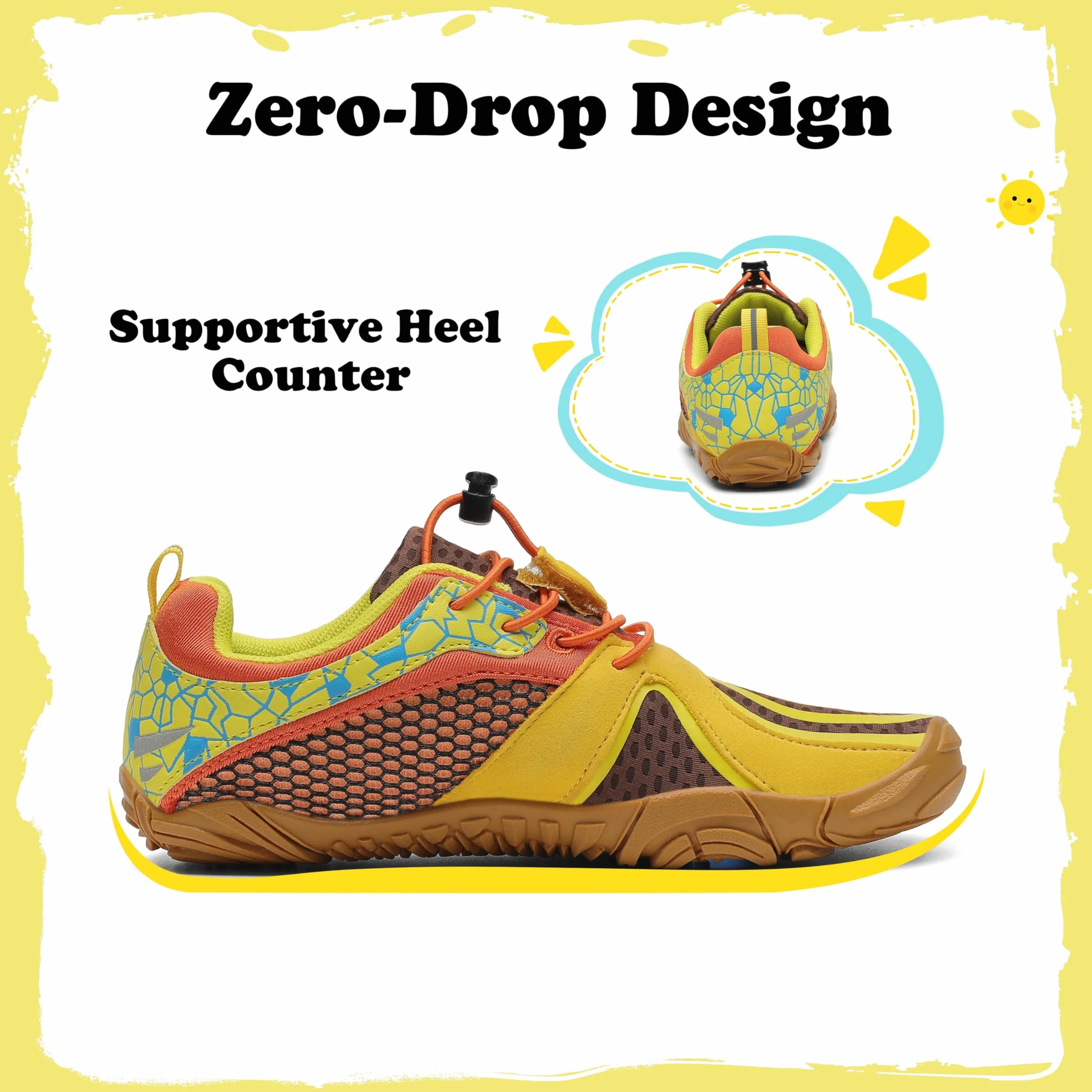 SAGUARO Scarpe Barefoot Bambini Trail Running a Piedi Nudi GR.24-36