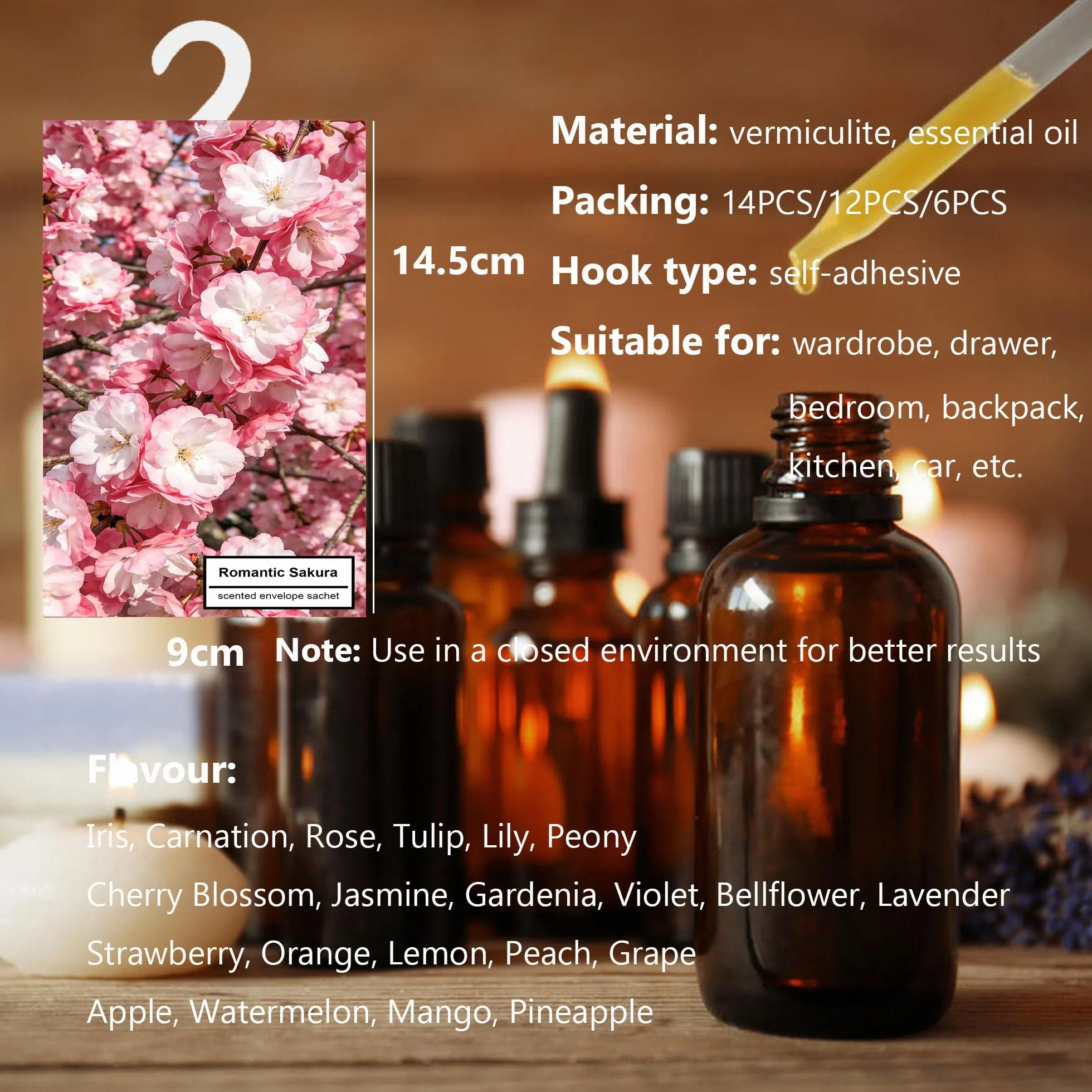 14pcs Profumatori Armadio e Cassetti, Profumatore Auto, Profuma Armadio Vestiti, Profumo Aromi Sacchetti Lavanda Profumati per Cassetti Armadietti, Scarpiera Deodorante Armadio (Fresco mare)