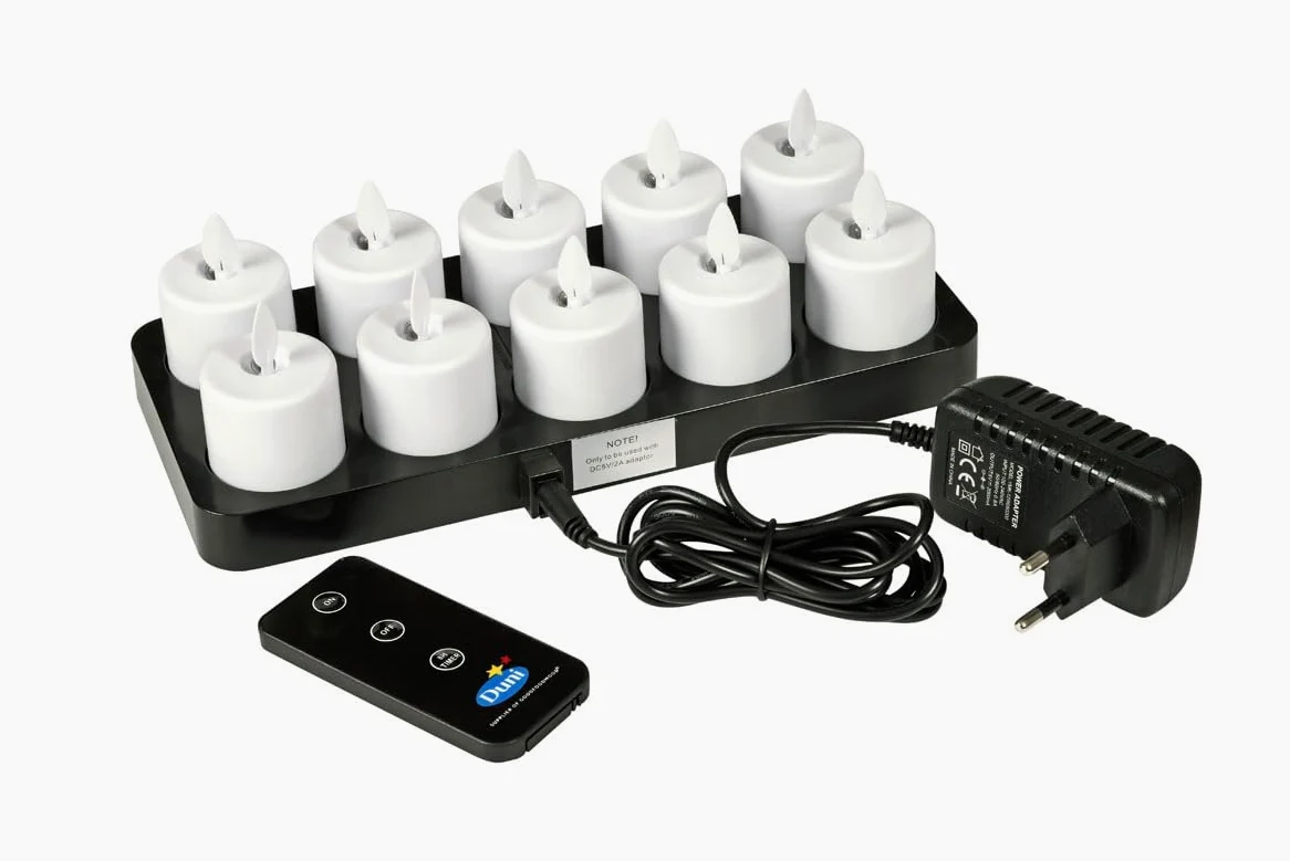 DUNI 192536 - Set di luci a LED, 10 pezzi, ricaricabili