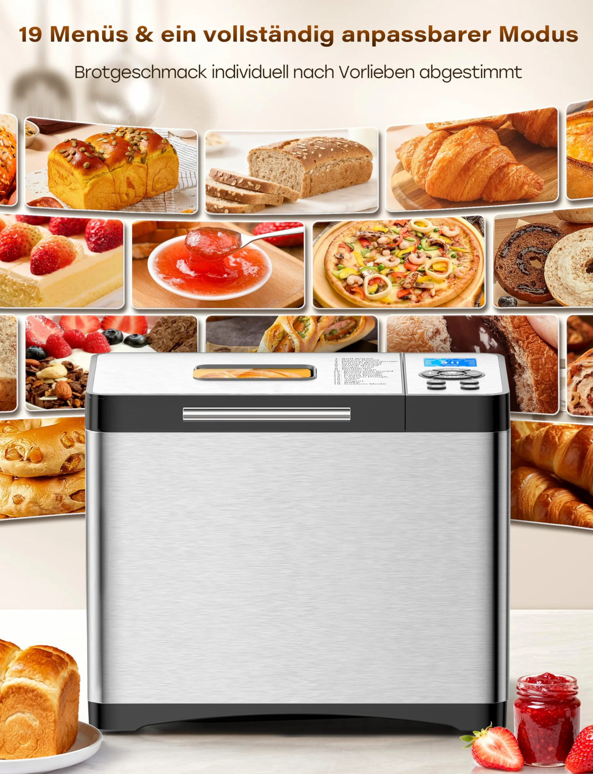 Macchina per il pane in acciaio inox con stampo sano in ceramica