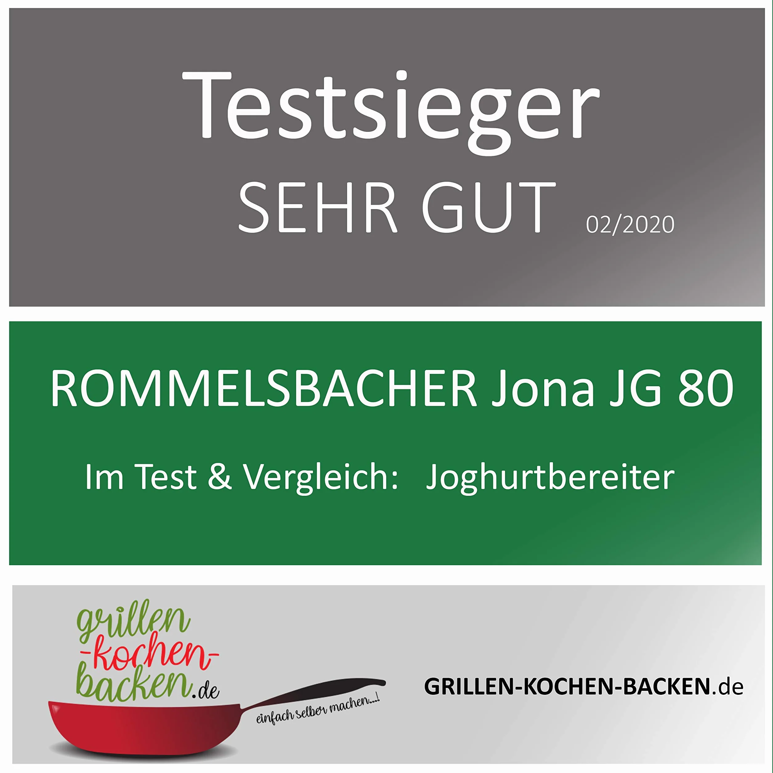 ROMMELSBACHER JG 80 “Jona” - Macchina per yogurt e formaggio fresco 4 bicchieri da porzione in ceramica 125 ml, 2 contenitori in vetro XXL 1,2 l, 4 programmi preimpostati con diverse temperature