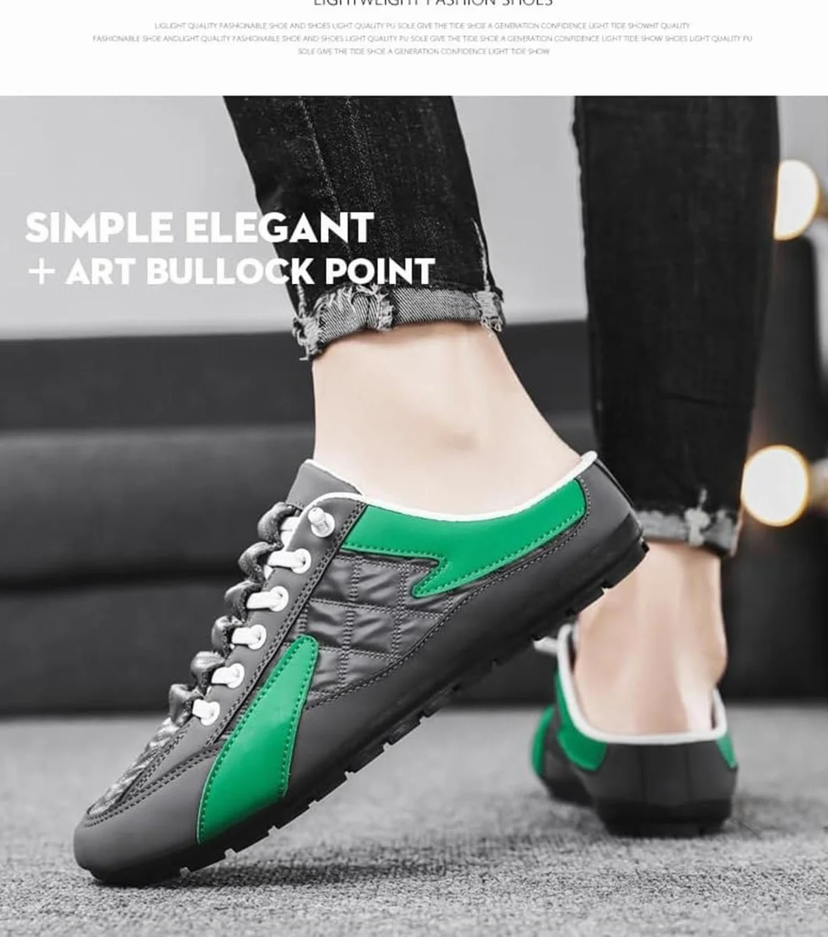 Scarpe da ginnastica da uomo senza schienale da uomo, scarpe sportive da uomo a metà trascinamento, scarpe da ginnastica casual da passeggio per escursioni all'aperto