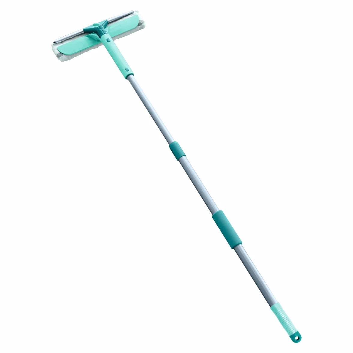 Leifheit Classic Telescope Spazzola per Finestre Lavavetri 2 in 1 con Rivestimento in Microfibra, Asta Telescopica 90-150 cm