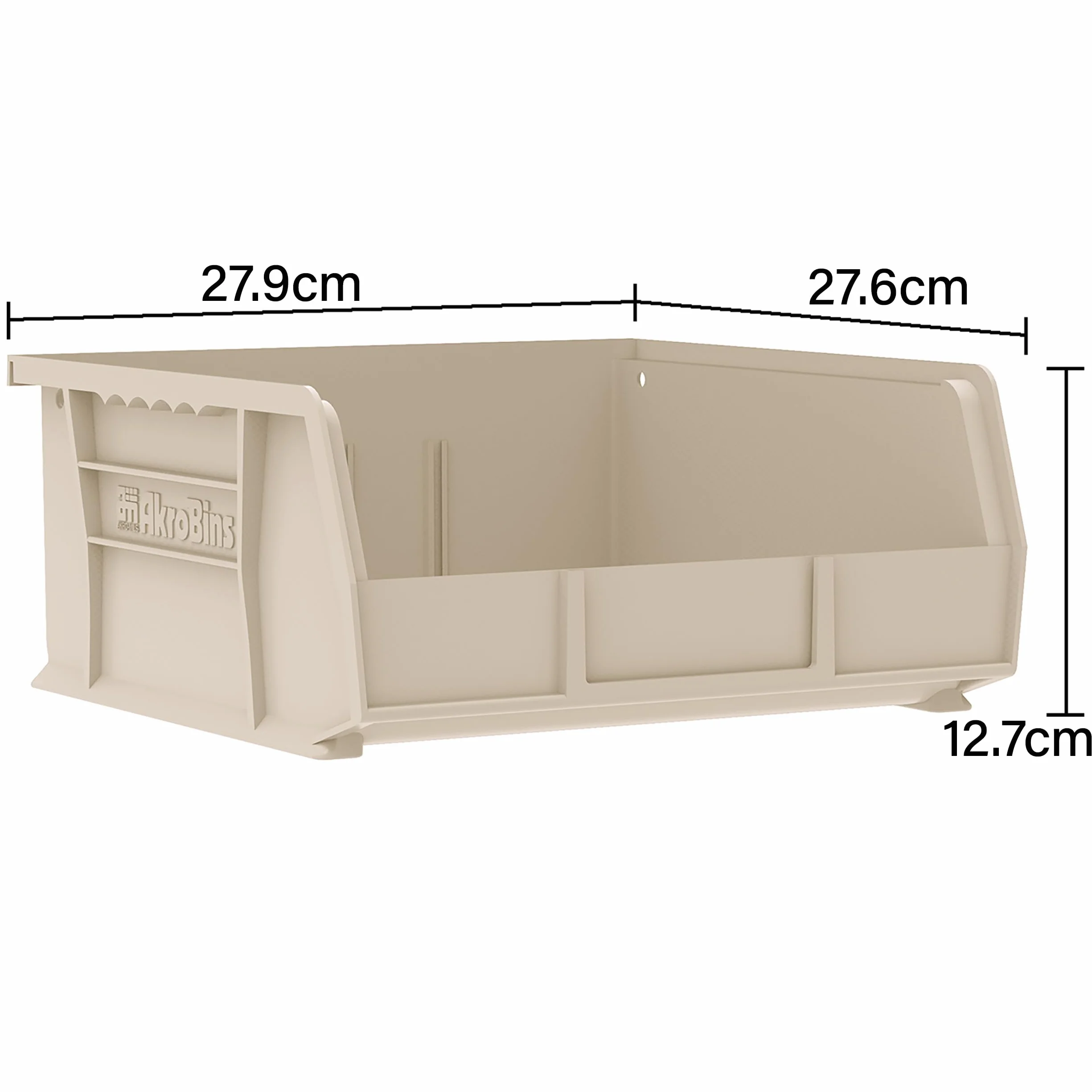 Akro-Mils 30235 AkroBins Plastic Storage Bins, 6-Pack Stackable, 27,6 x 27,9 x 12,7 cm, Nero