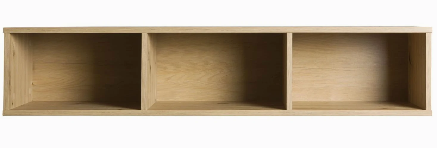 Composad | Pensile della Linea MUNDI con 3 Vani, Mobile Soggiorno, Salotto, Moderno ed Elegante, (LxAxP) 25x123,2x30 cm, Colore Rovere Mielato, Made in Italy