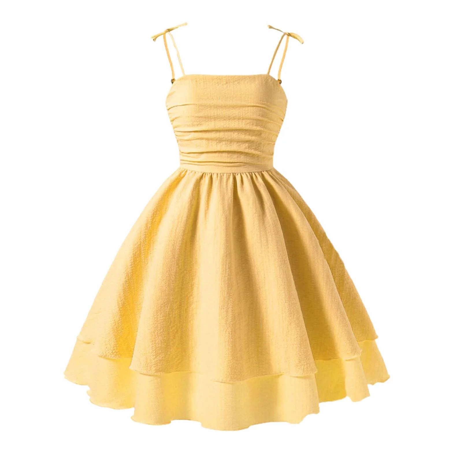 Vestito estivo da ragazza senza maniche casual giallo per bambini 8 12 anni