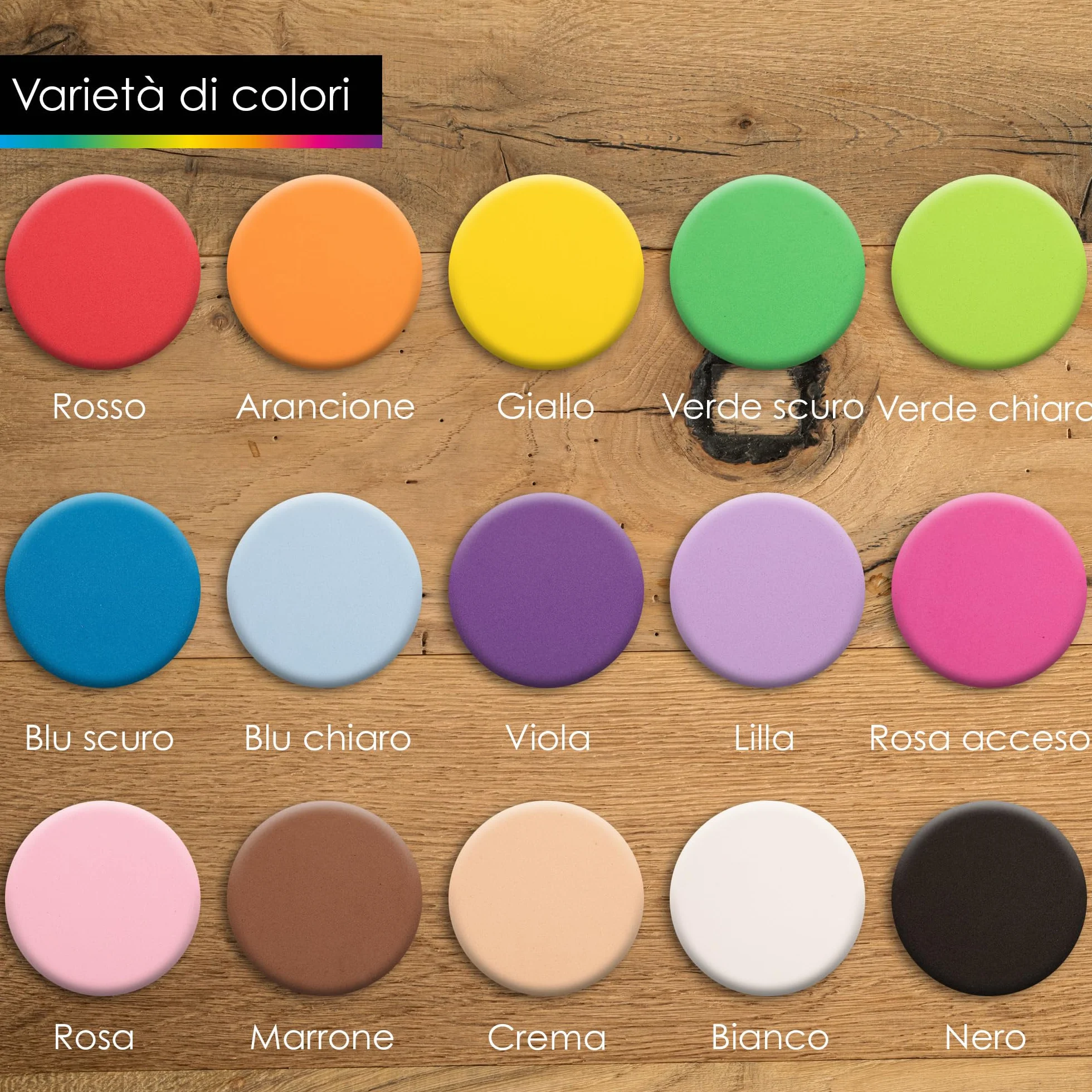 OfficeTree Gomma EVA Fogli A4 2mm 15 Colori - Gomma Crepla non Autoadesivo per Hobby Creativo