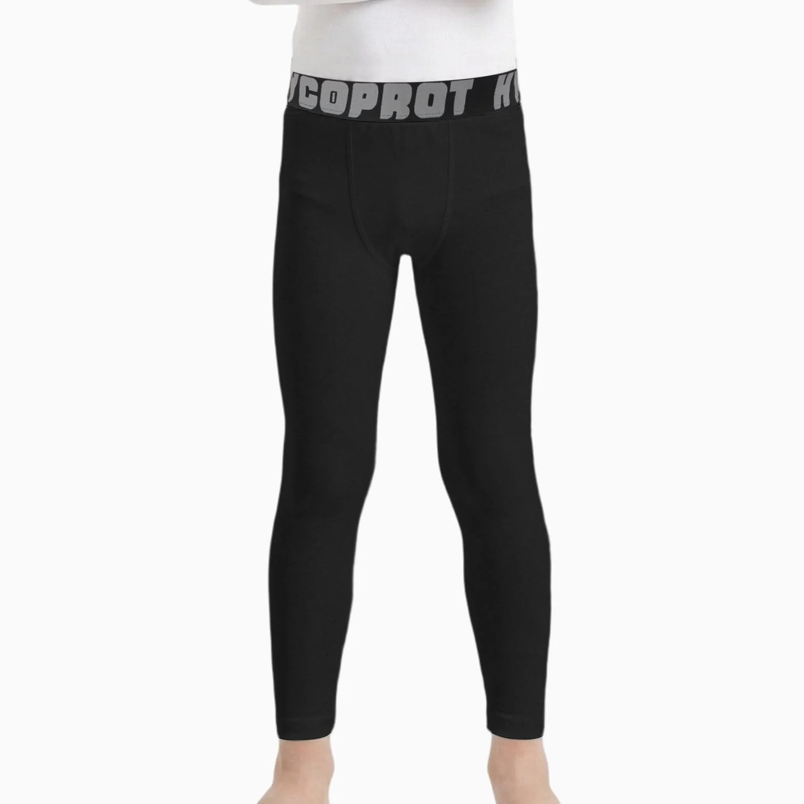 HYCOPROT Ragazzi Pantaloni Termici a Compression Leggings per Bambino Traspirante Sportivo ad Athletic Base Layer Termico Pantaloncino Asciugatura Rapida Pantaloni per Corsa Calcio Pallacanestro