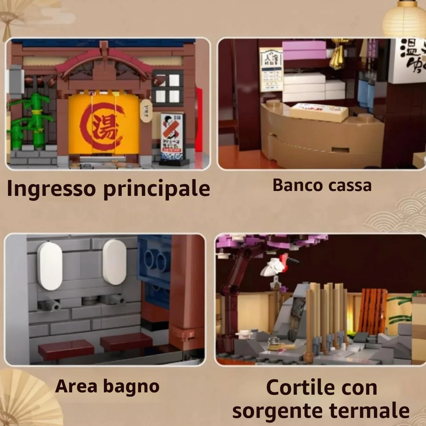 Cada Casa Bagno Giapponese Sento 1249 Pezzi Modello Tradizionale DeQuBe 927DE66012