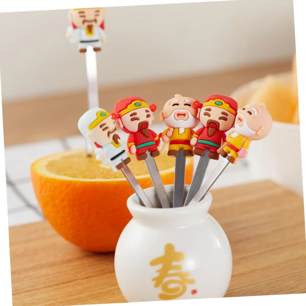BESTonZON 3sets Forchette Acciaio Inossidabile Per Frutta e Mini Dolci Forchettine Eleganti Per Dessert e Antipasti Per Capodanno Cinese e Feste Pratiche e Resistenti