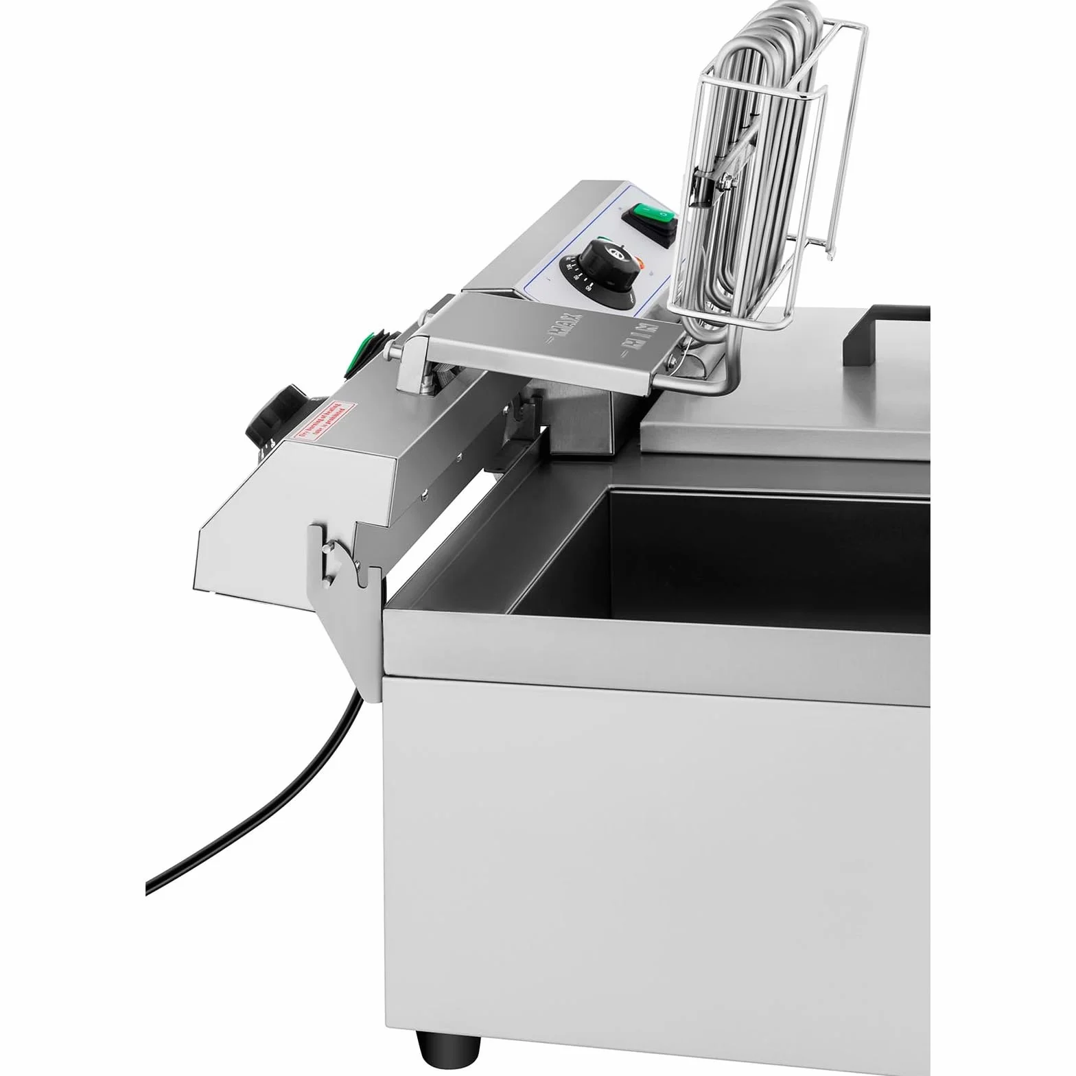 Royal Catering Friggitrice Elettrica con Rubinetti di Scarico RCEF 10DB (2 x 10 L, 230 V, 2 x 3000 W, Acciaio Inox, Plastica)