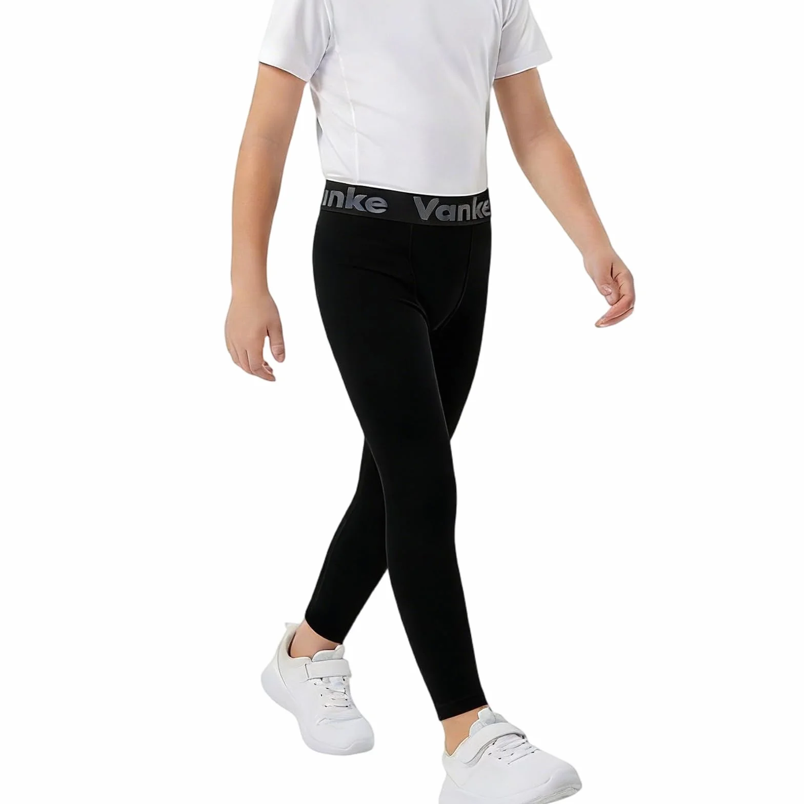 Compression Leggings per Bambino Ragazzi Pantaloni Asciugatura Rapida Traspirante Pantaloni da Allenamento Leggero Elastico Base Layer Legging Adatto per Corsa Calcio Pallacanestro