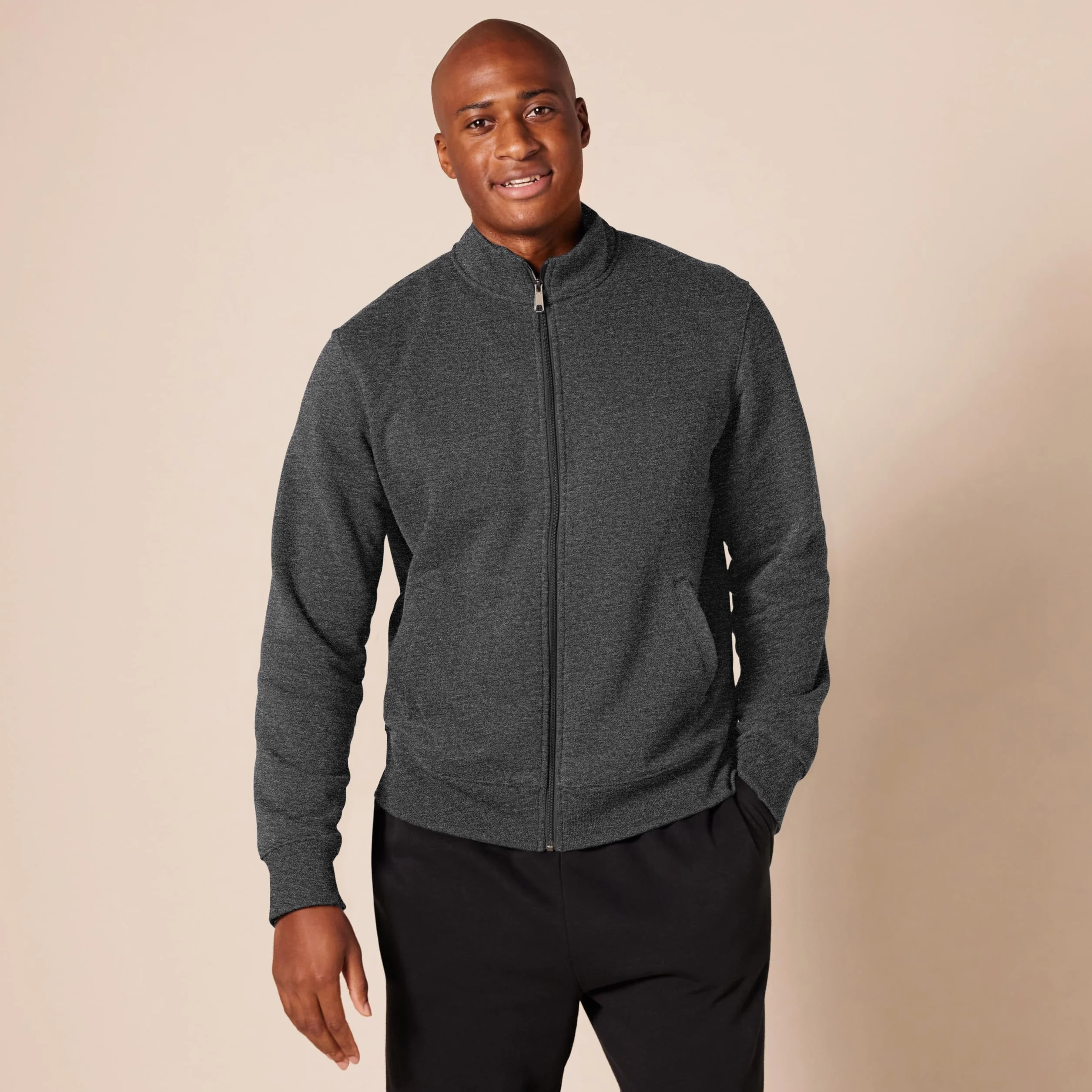 Amazon Essentials Felpa in Pile con Zip e Collo a Lupetto Uomo