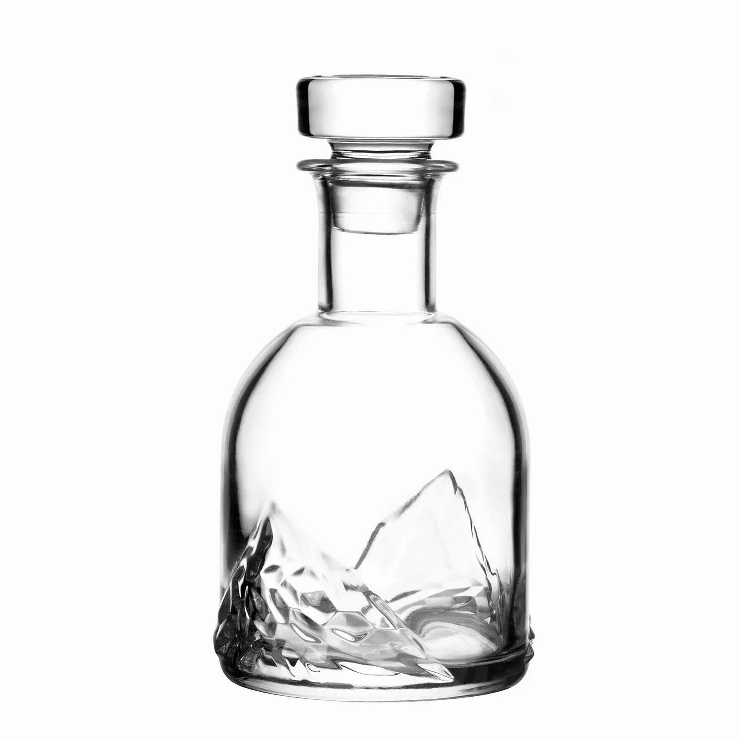 LIITON Everest - Set di 5 bicchieri da whisky in cristallo con caraffa da whisky, regalo per uomo, per cocktail, gin, bourbon, rum