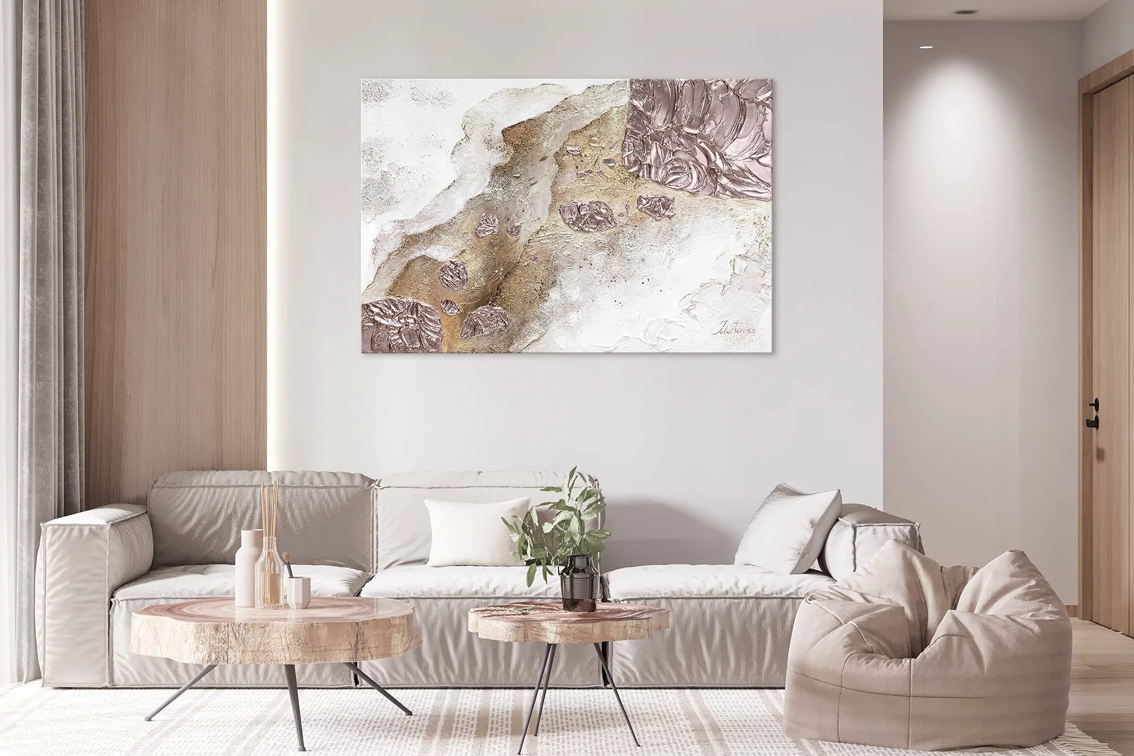 YS Quadro dipinto a mano «Eternità» | Quadri moderni su tela Art Quadri soggiorno dipinti a mano | Pittura dipinta a mano | Quadri moderni su tela