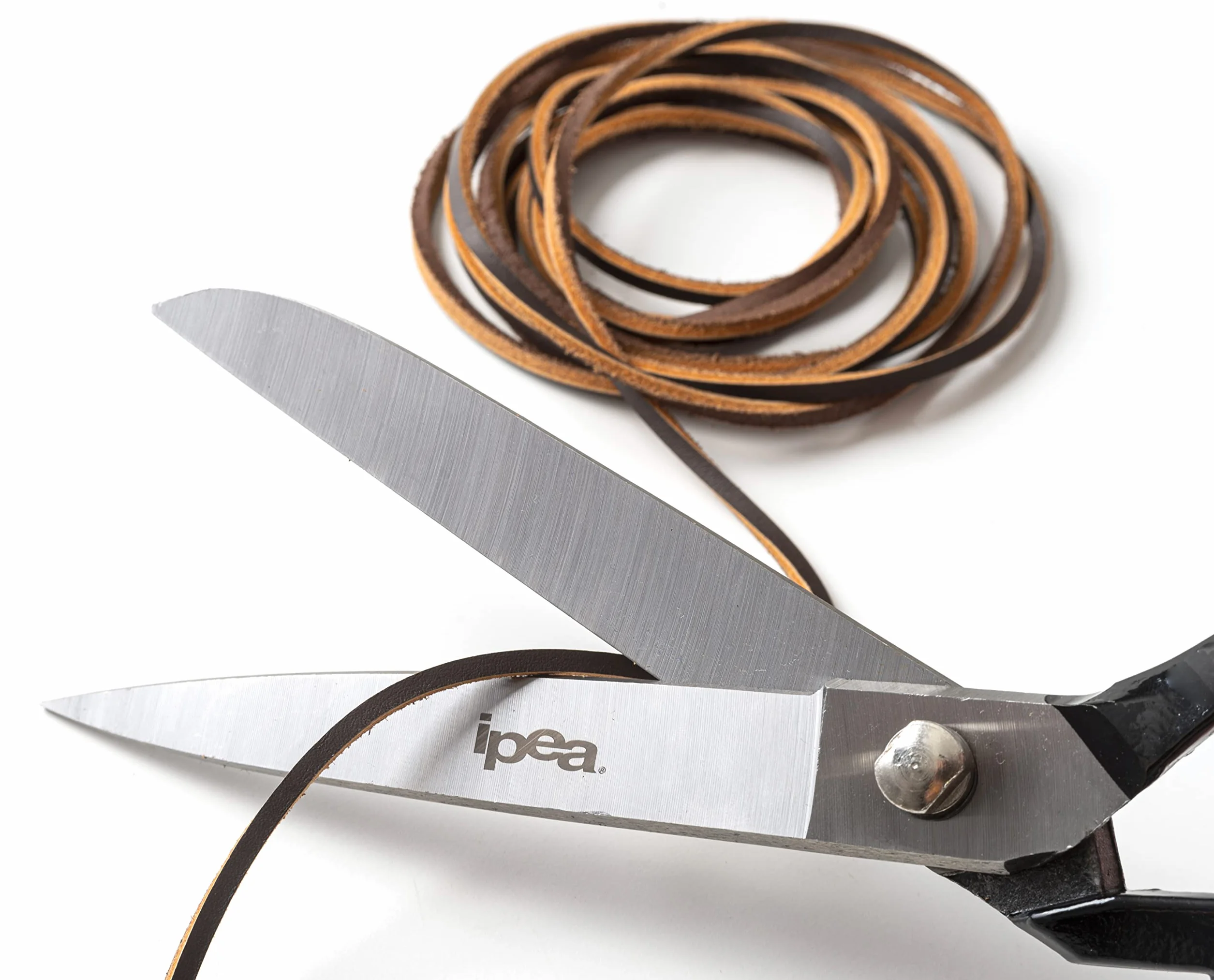 IPEA Leather Cord for Shoes 3 Metres Square Leather Laces Shoelaces Dark Brown
