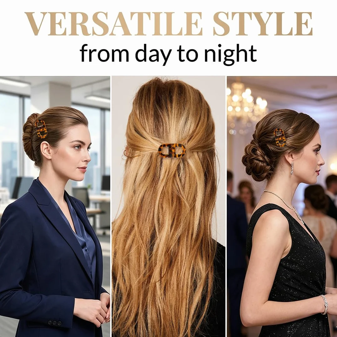 Pinze Per Capelli Magnetiche a Forte Tenuta Professionale Stile Stampa Leopardata