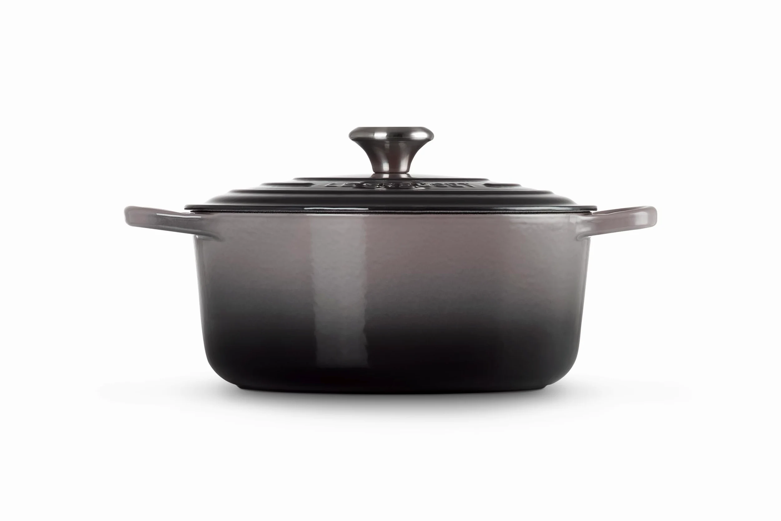 Le Creuset Evolution Casseruola in Ghisa con Coperchio, Diametro 26 cm, Rotonda, Adatta a Tutte le Fonti di Calore, Inclusivo Induzione, Volume: 5.3 l, 5.135 kg, Grigio (Flint)