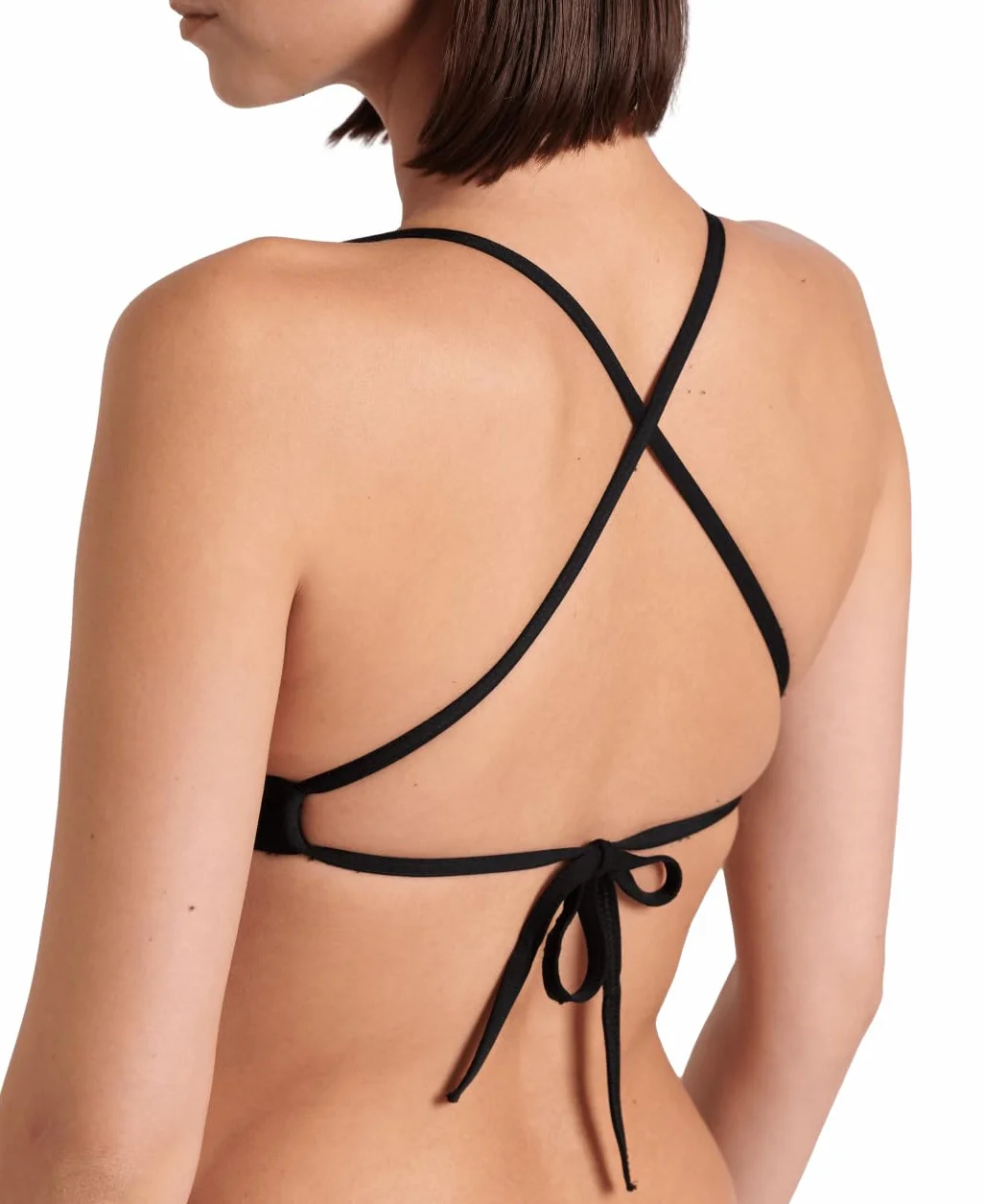 arena Performance Team Solid Top Bikini Donna Sportivo Piscina Costume Bagno Asciugatura Rapida Tessuto MaxFit Eco Resistenza Cloro Sale Protezione UV UPF 50+