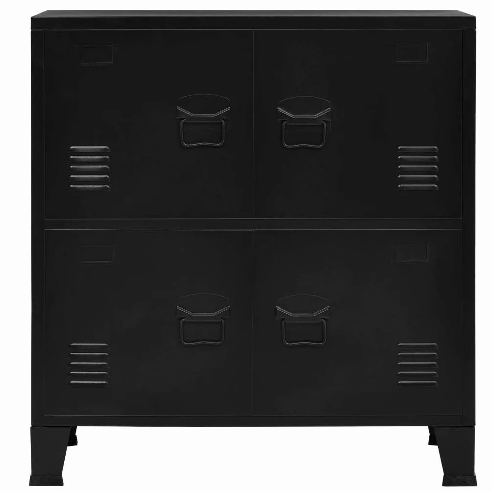 GuyAna Armadio Classificatore Industriale Nero 75x40x80 cm in Acciaio,Armadio Classificatore,Armadi Archivio,Schedario da Ufficio,Cassettiera da Ufficio