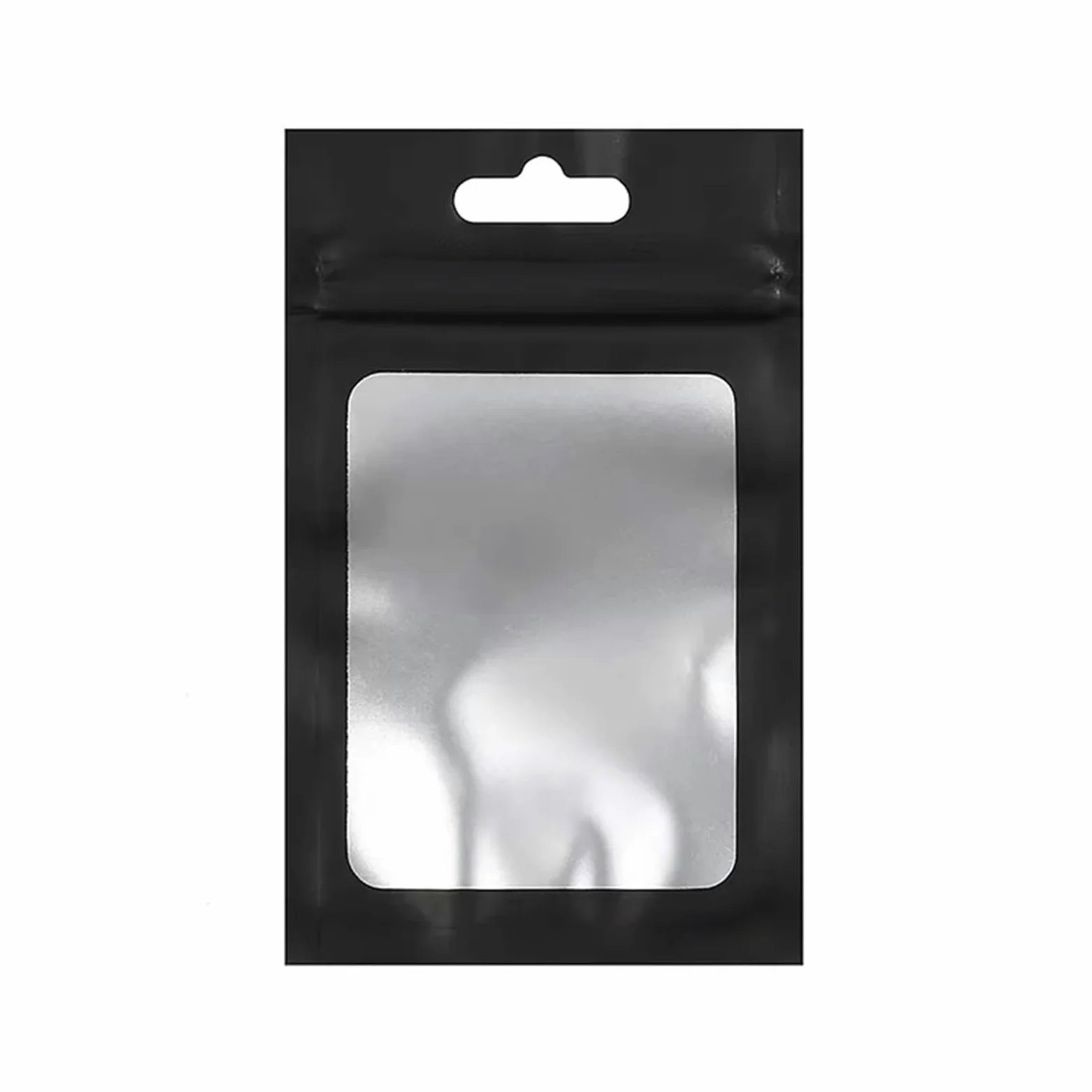 Sacchetti piatti con chiusura a zip, Buste piatte con chiusura a zip in foglio di alluminio, 100 pezzi, multicolori, dimensioni multiple(Black,16X24CM OTHER)