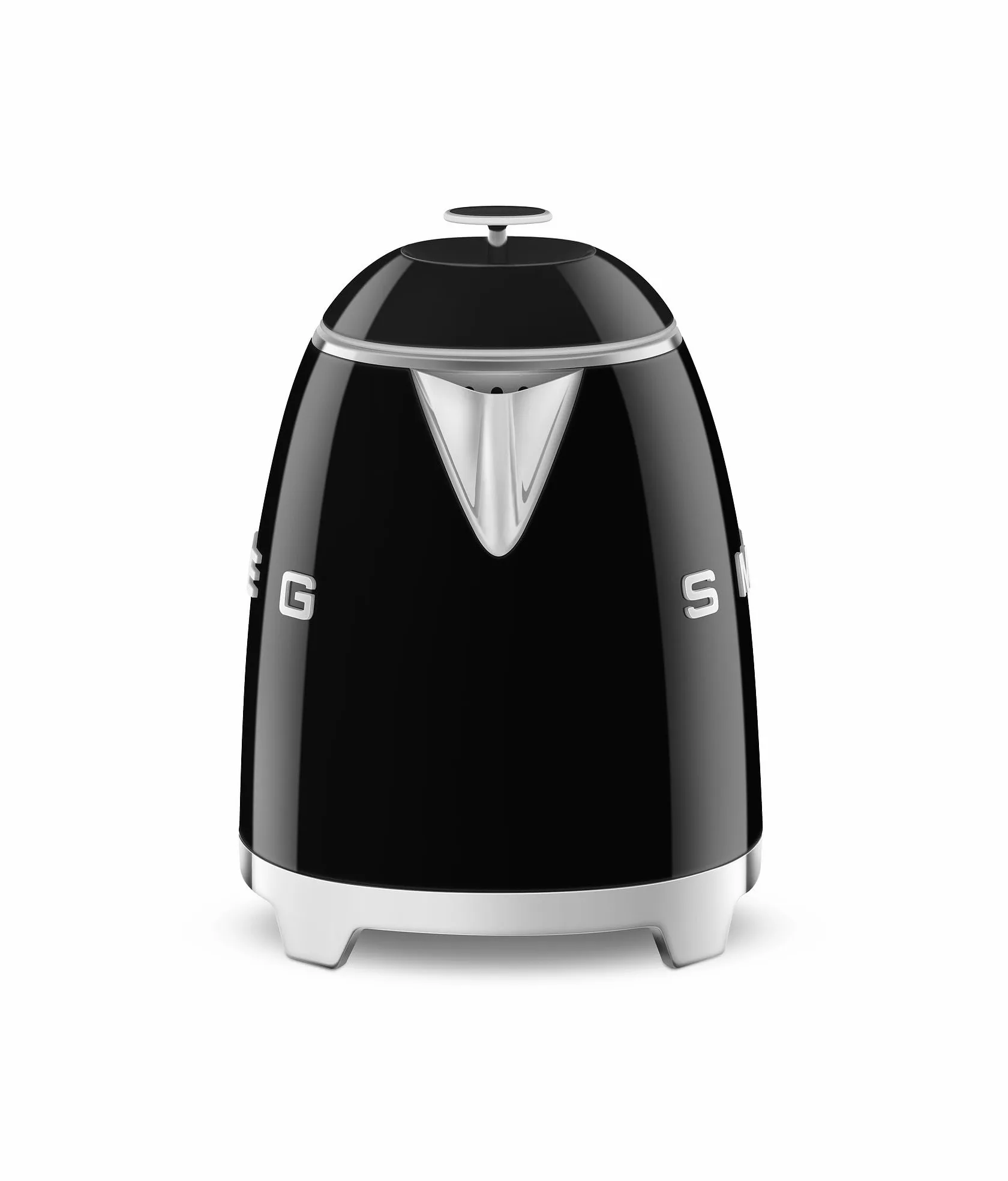 Smeg, Bollitore Elettrico Piccolo KLF05BLEU 0,8 L, Filtro Acciaio Inox, Autospegnimento di Sicurezza, Indicatore Livello Acqua, Base Antiscivolo e Avvolgicavo Integrato, Potenza 1400W, Nero