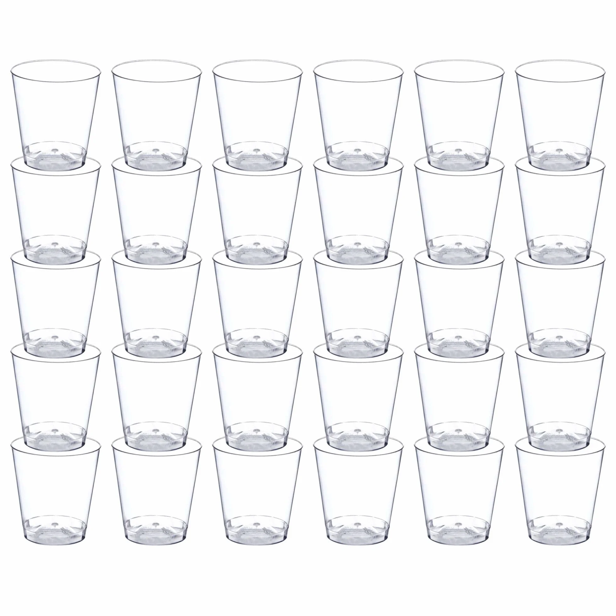 Bicchierini usa e getta in plastica trasparente 30 ml confezione multiuso