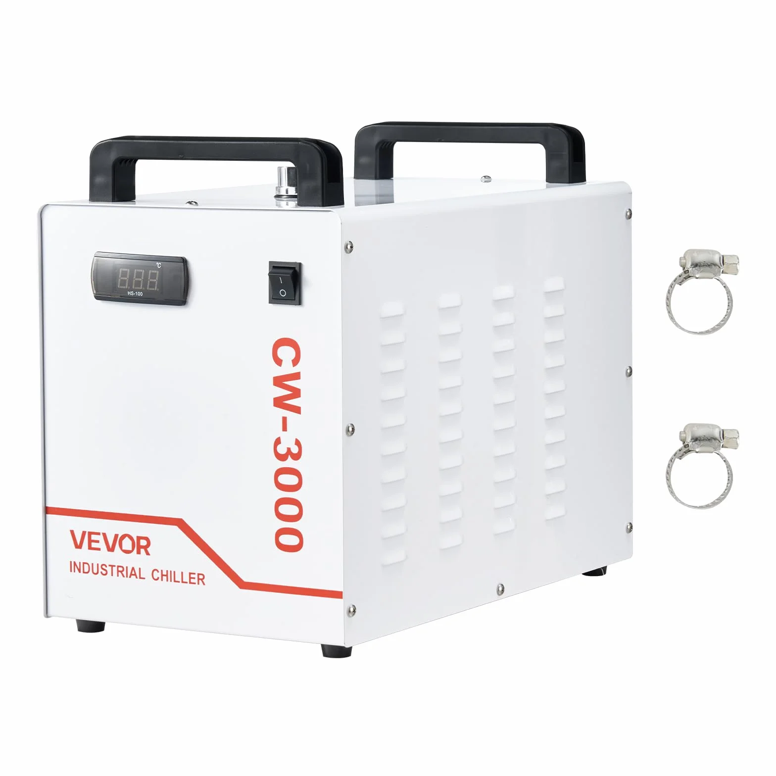 VEVOR Refrigeratore d'Acqua Industriale CW-3000 per Incisione Laser 65W, Capacità 9L, Portata 10L/min